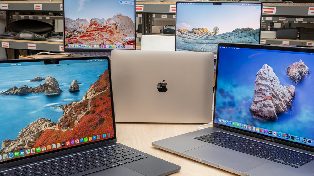 Laptops on display