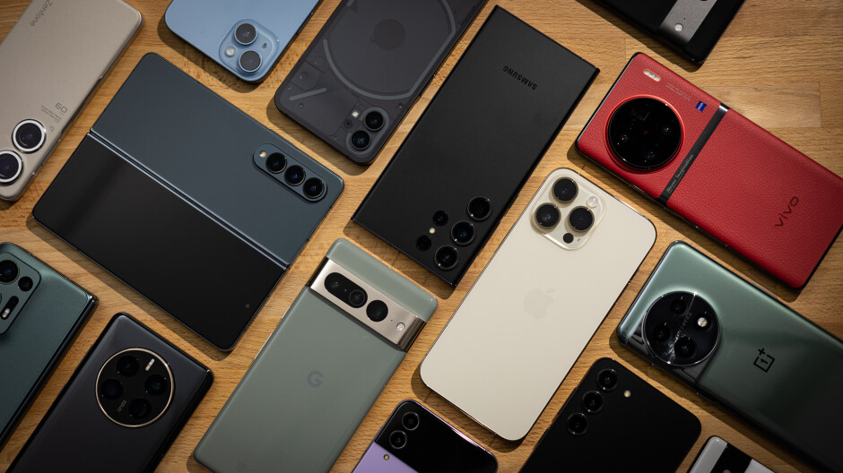 Phones on display