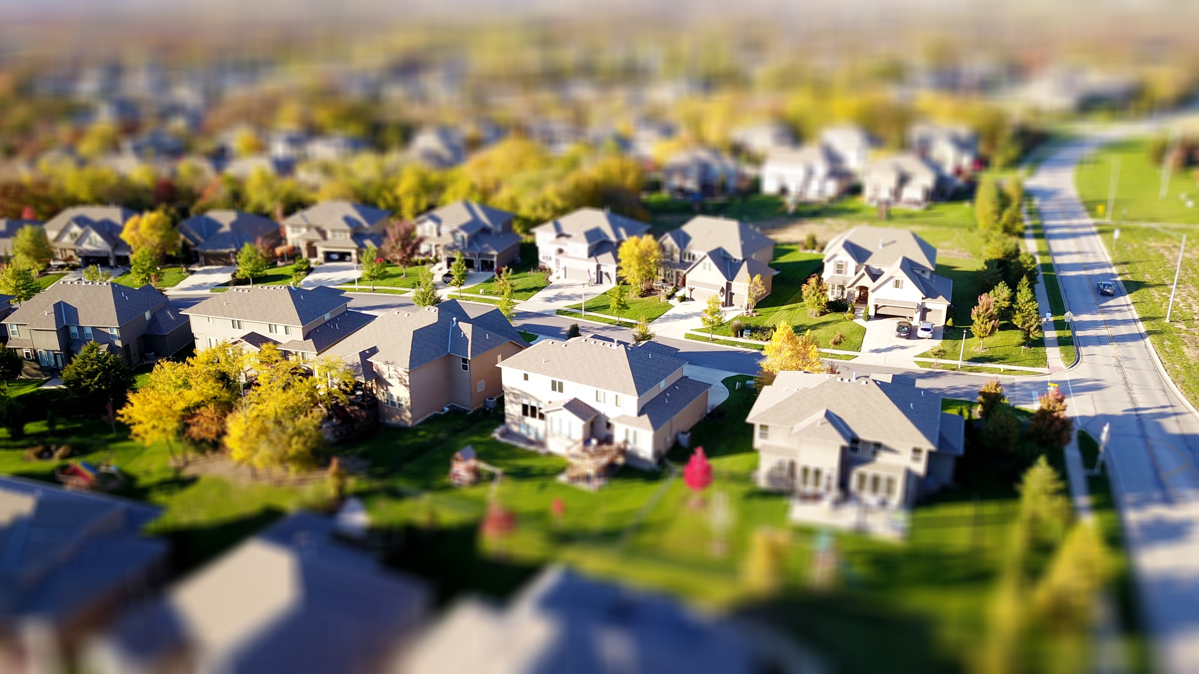 Many houses in an estate